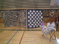 #336. Quilt Show - Memory chain, ???, blue and white irish chain