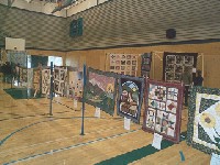 #344. Quilt Show -2nd Clothes line of wall hangings North Side