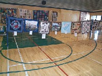 #537. Close Ups - 2nd clothes line (7 mini quilts west side)