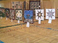 #553. Close Ups - 2nd clothes line (7 mini quilts middle)