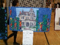 #568. Close Ups - 1 st clothes line (old house inside abstract city)