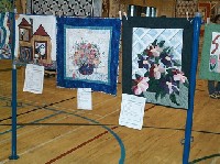 #576. Close Ups - 1 st clothes line (3 mini quilts middle)