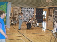 #581. Main Quilt Show - A few Fernie Quilt Guild members take a breather (smile)