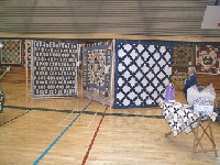 #586. Main Quilt Show - middle 3 big quilts